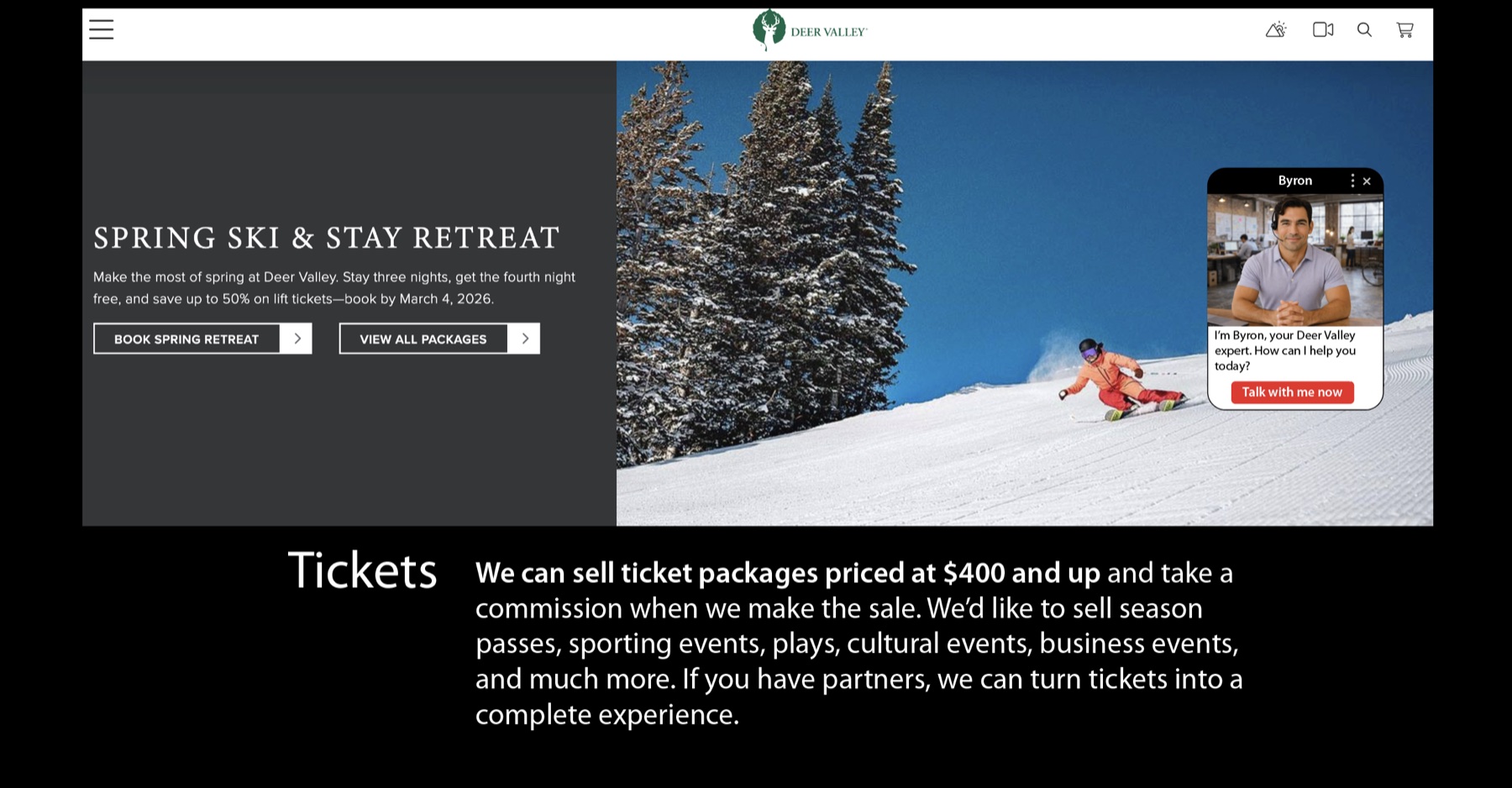 Byron for Deer Valley — Ski resort