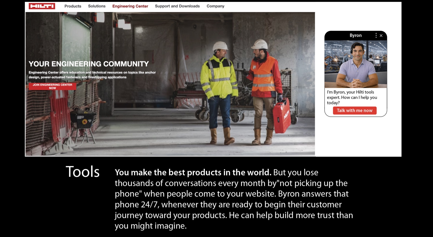 Byron on Hilti — Construction tools