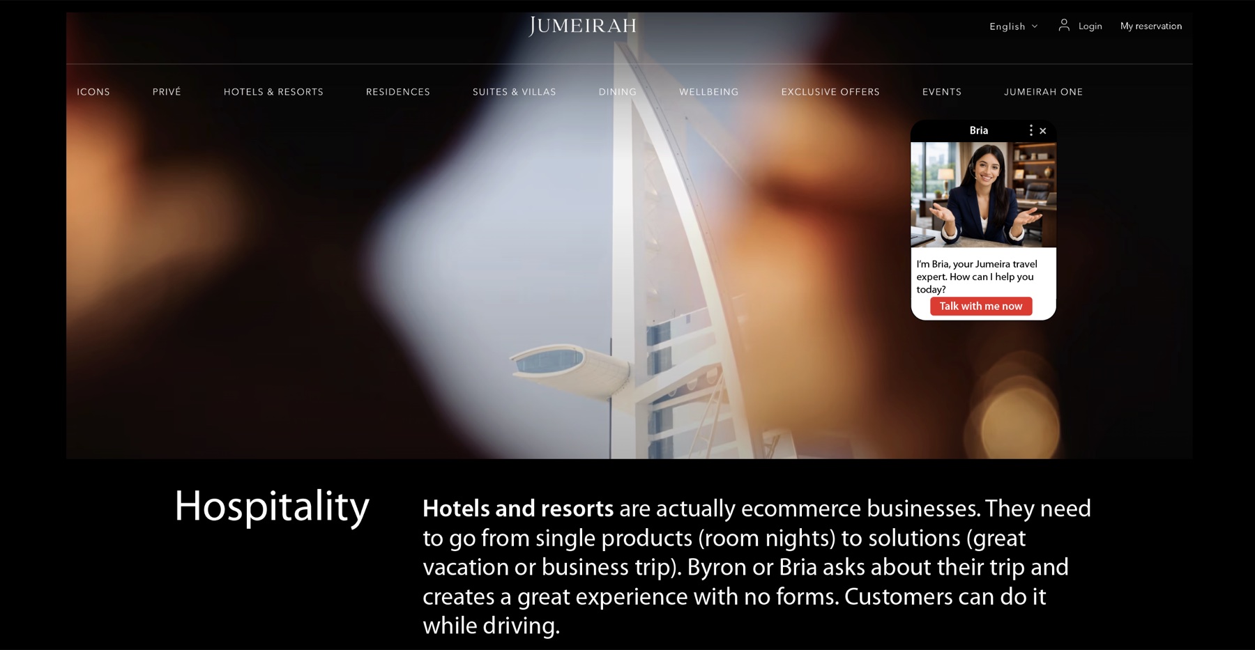 Byron for a hotel — Hospitality