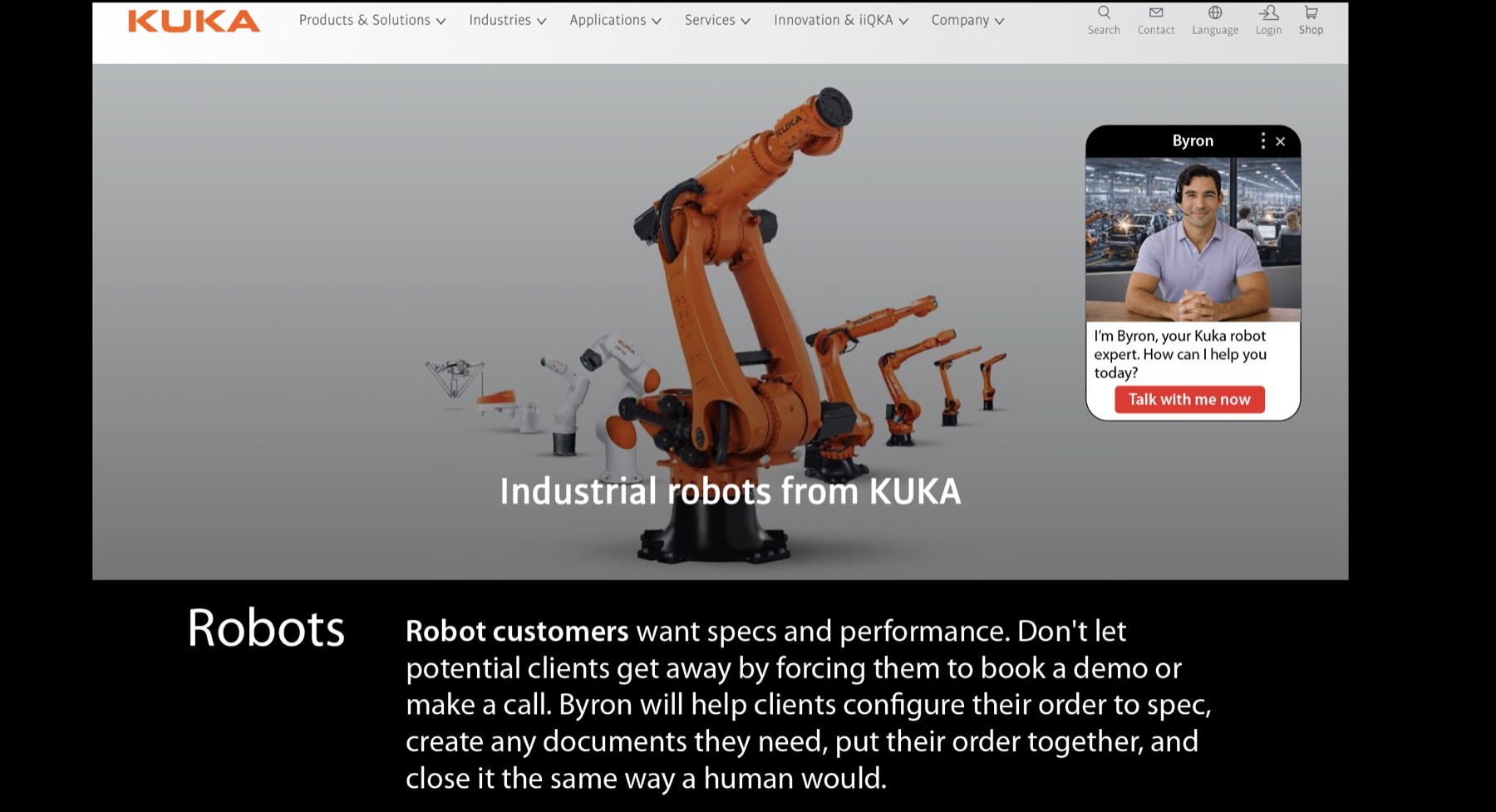 Byron on KUKA — Industrial robots